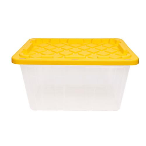 Ramtuf 27 Gallon Strong Box - Clear/Yellow - Home/WOW Deals/Home Deals/ - Ramtuf