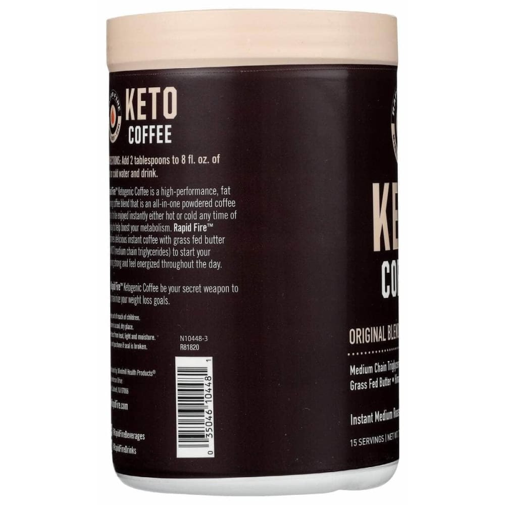 RAPID FIRE Grocery > Beverages > Coffee, Tea & Hot Cocoa RAPID FIRE: Coffee Keto Original, 7.93 oz