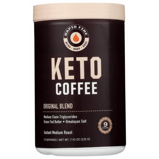 RAPID FIRE Grocery > Beverages > Coffee, Tea & Hot Cocoa RAPID FIRE: Coffee Keto Original, 7.93 oz