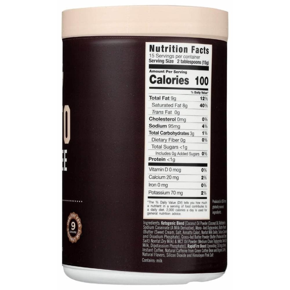 RAPID FIRE Grocery > Beverages > Coffee, Tea & Hot Cocoa RAPID FIRE: Coffee Keto Original, 7.93 oz