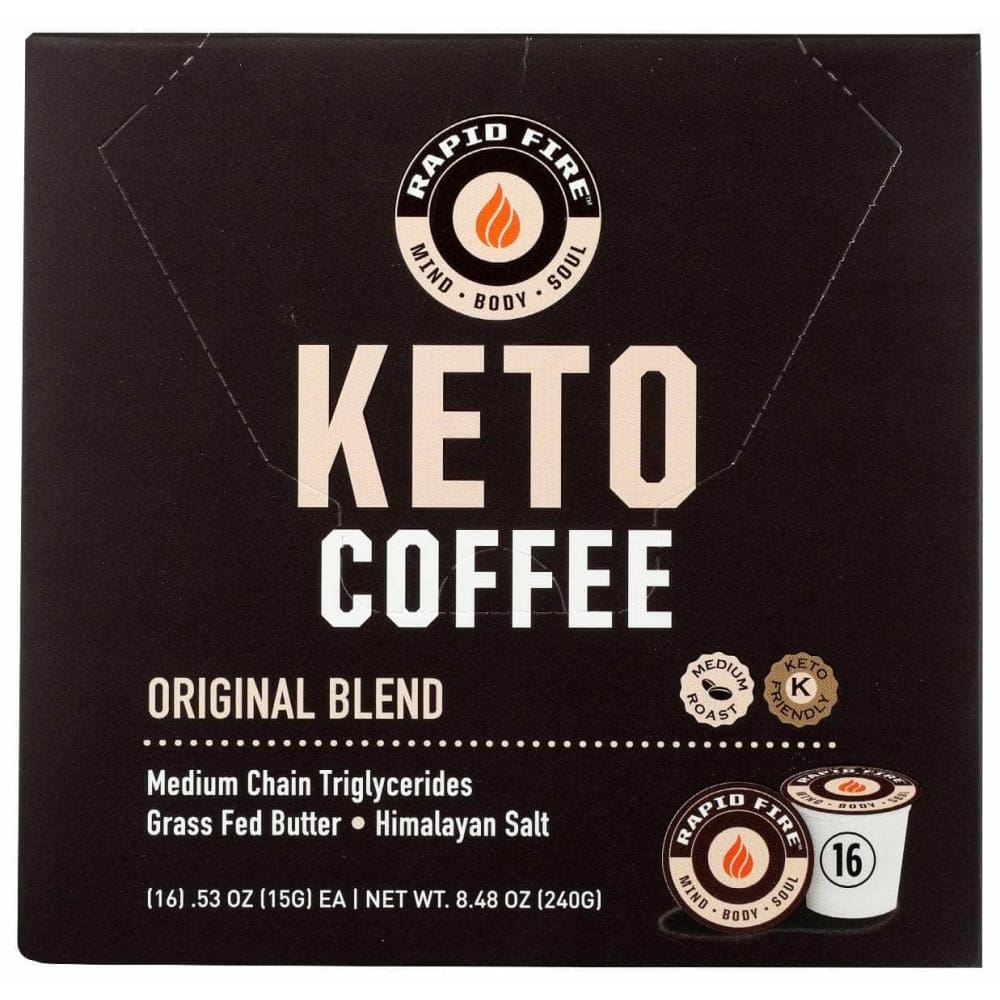 RAPID FIRE Grocery > Beverages > Coffee, Tea & Hot Cocoa RAPID FIRE: Coffee Pods Keto Original, 1 ea