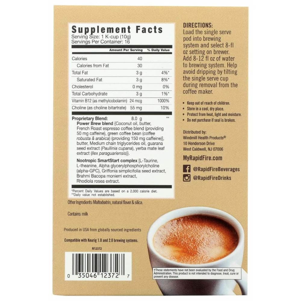 RAPID FIRE Grocery > Beverages > Coffee, Tea & Hot Cocoa RAPID FIRE: Coffee Pods Smart Brew, 1 ea