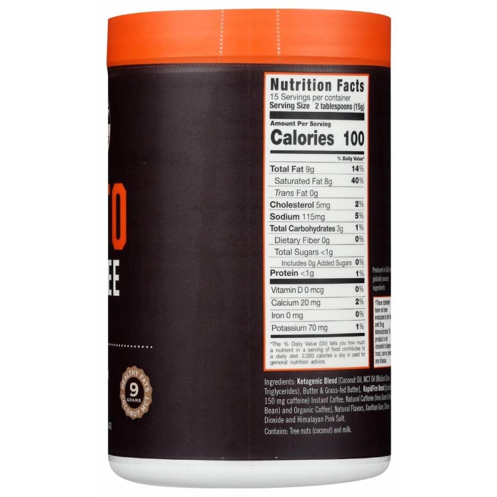 RAPID FIRE Grocery > Beverages > Coffee, Tea & Hot Cocoa RAPID FIRE: Keto Coffee Hazelnut Flavor, 7.93 oz