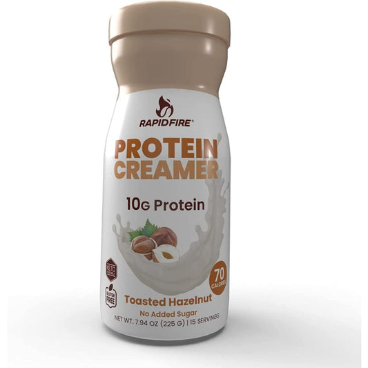 RAPID FIRE: Toasted Hazelnut Protein Creamer 7.93 oz - Beverages > Coffee Tea & Hot Cocoa - RAPID FIRE