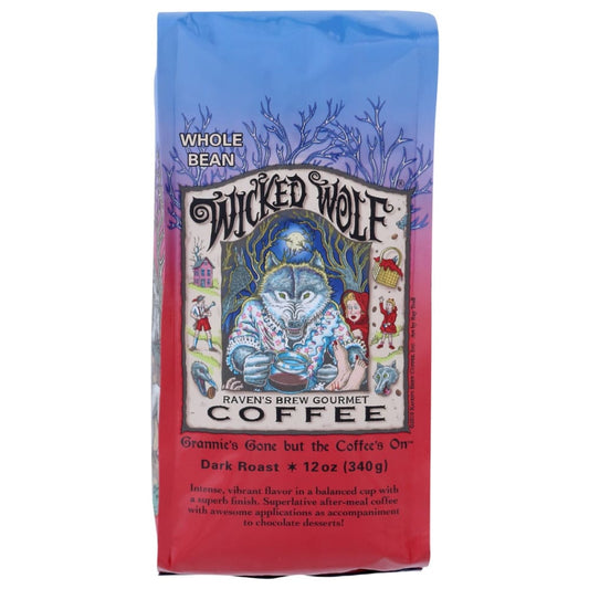 RAVENS BREW: Wicked Wolf Coffee Whole Bean 12 oz (Pack of 2) - Beverages > Coffee Tea & Hot Cocoa - RAVENS BREW