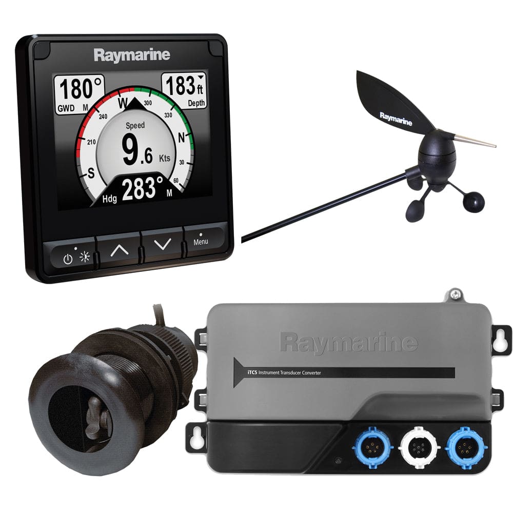 Raymarine i70s System Pack w/ Color Instrument & Wind, DST Transducers ...