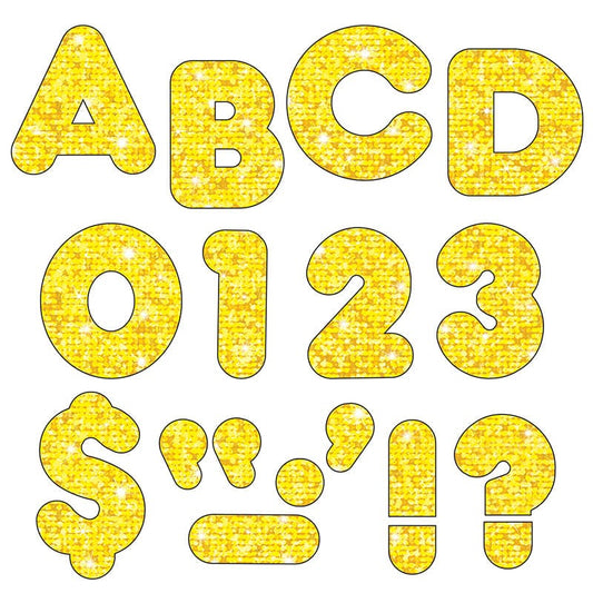 Ready Letters 4 Casual Yellow Sparkle (Pack of 6) - Letters - Trend Enterprises Inc.