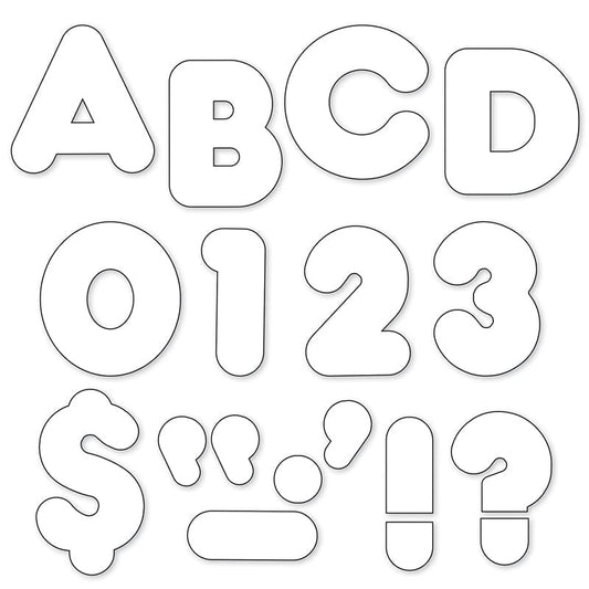 Ready Letters 4 Inch Casual White (Pack of 6) - Letters - Trend Enterprises Inc.