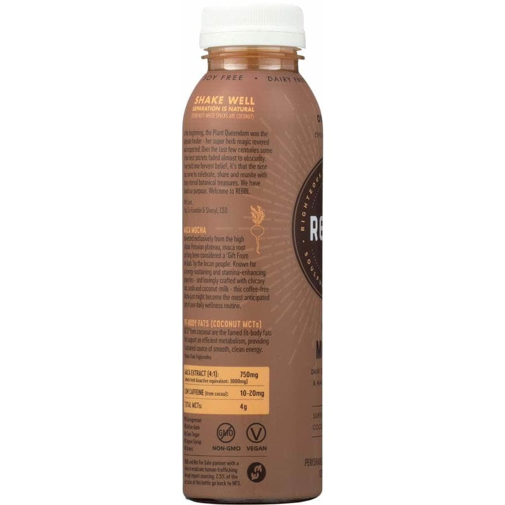 Rebbl Inc Elixir Maca Mocha Organic, 12 oz (Case of 4) | ShelHealth