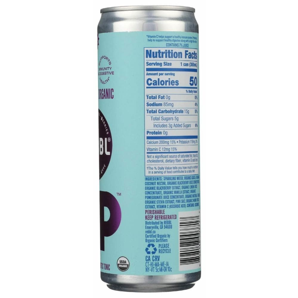 REBBL INC Grocery > Beverages > Sodas REBBL INC: Pop Blackberry, 12 fo