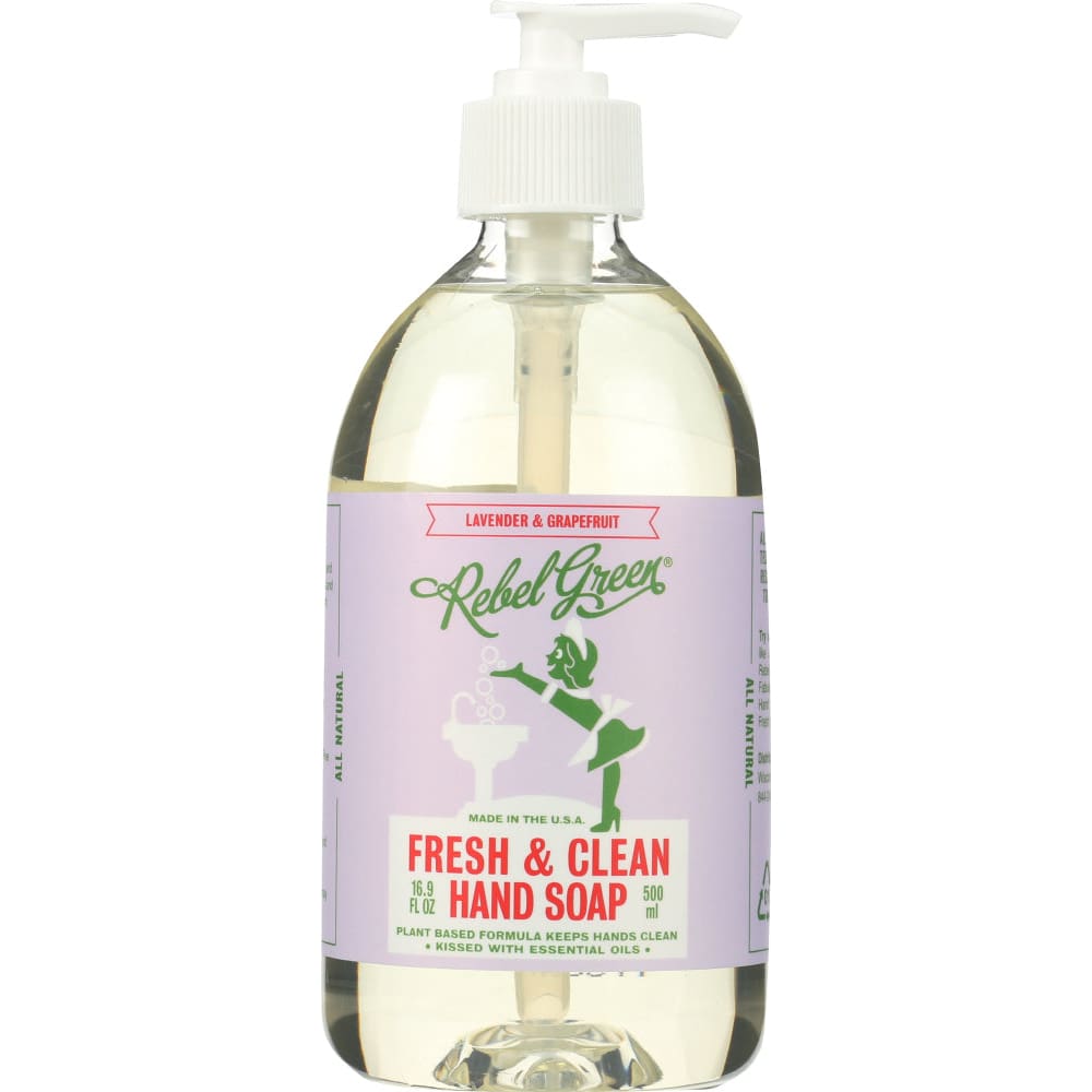 REBEL GREEN: Handsoap Lavender Grapefruit 16.9 oz - Beauty & Body Care > Soap and Bath Preparations > Soap Liquid - REBEL GREEN