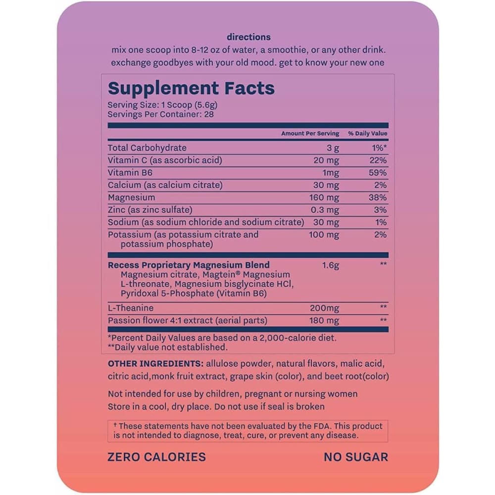 RECESS Health > Vitamins & Supplements RECESS: Mood Power Gradient Berry, 5.5 oz