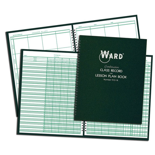 Record & Lesson Plan Combo Book 8 Period 9 Week Class (Pack of 6) - Plan & Record Books - Ward
