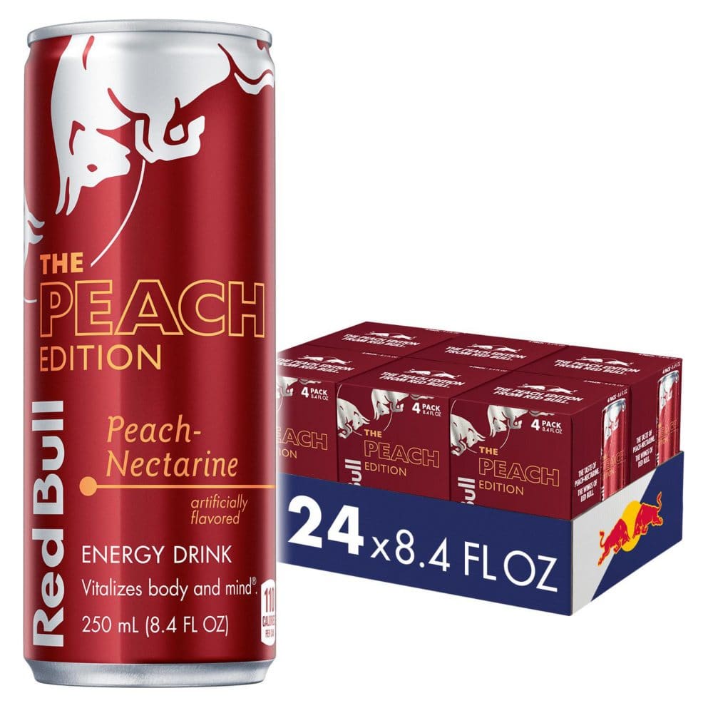 Red Bull Energy Drink Peach Edition (8.4 fl. oz. 24 pk.) - Grocery & Household Savings - Red