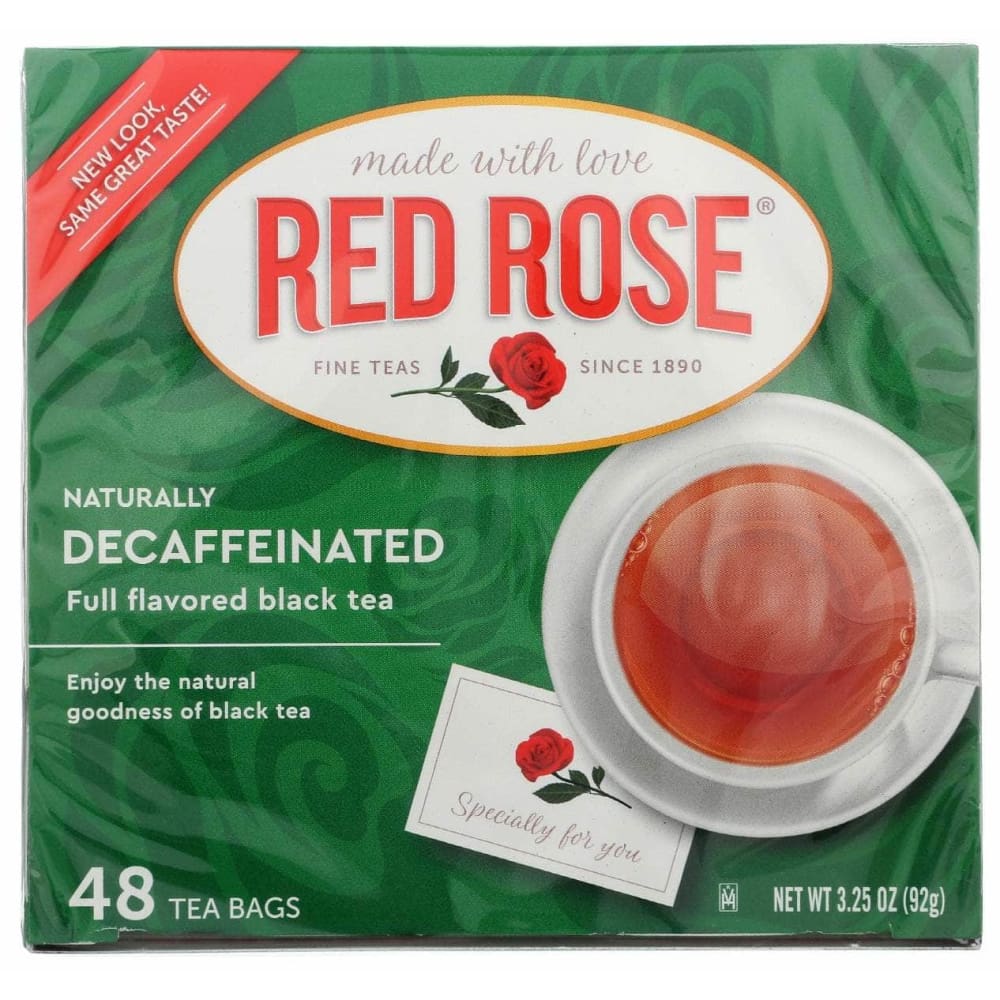 RED ROSE Grocery > Beverages > Coffee, Tea & Hot Cocoa RED ROSE Decaf Black Tea 48 TeaBags, 1 bx