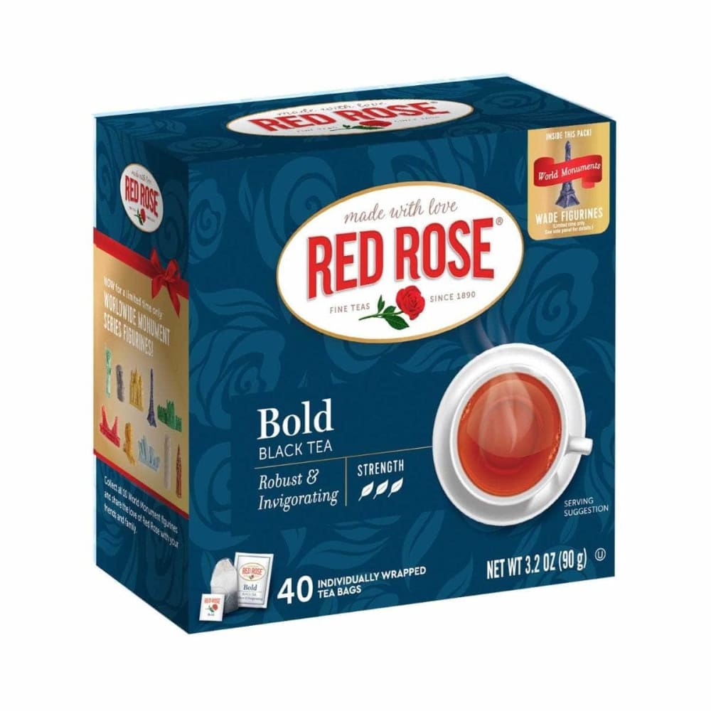 RED ROSE Grocery > Beverages > Coffee, Tea & Hot Cocoa RED ROSE Tea Bag Bold Black, 40 bg