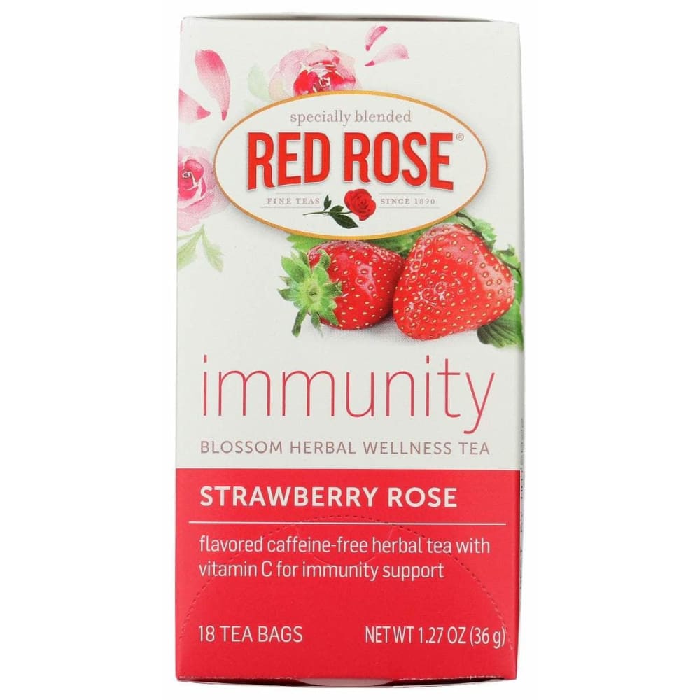 RED ROSE Grocery > Beverages > Coffee, Tea & Hot Cocoa RED ROSE Tea Strwb Rose Hrbl, 18 bg