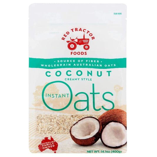 RED TRACTOR: Oats Instant Creamy Coconut 14 OZ (Pack of 3) - Breakfast > Breakfast Foods - RED TRACTOR