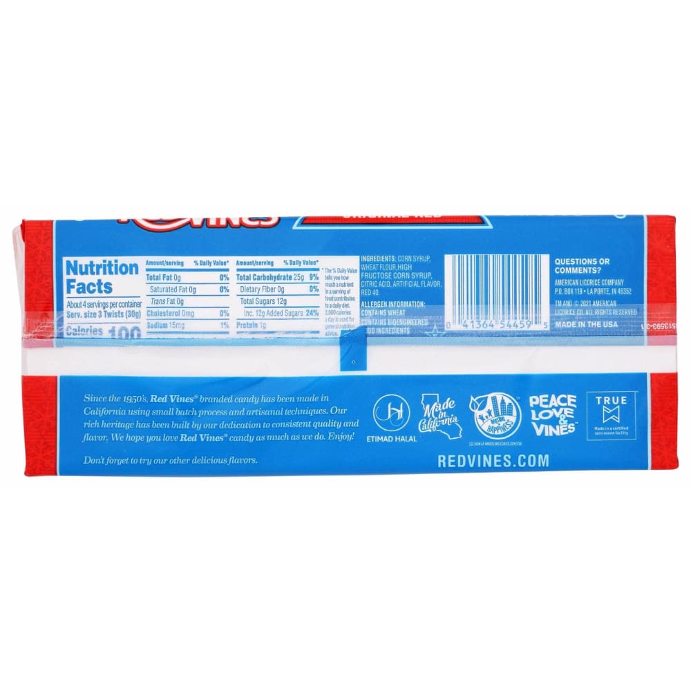 RED VINES Grocery > Chocolate, Desserts and Sweets > Candy RED VINES: Red Vines Original Xmas, 4 oz