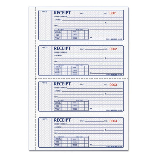 Rediform Money Receipt Book 7 x 2 3/4 Carbonless Triplicate 100 Sets/Book - Technology Solutions - Rediform