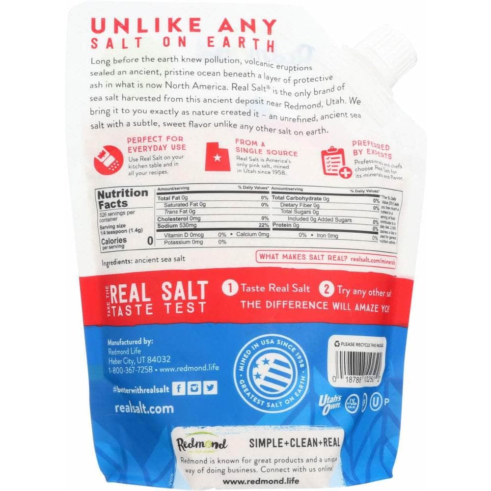 Redmond Redmond Realsalt Nature's First Sea Salt Fine Salt, 26 oz