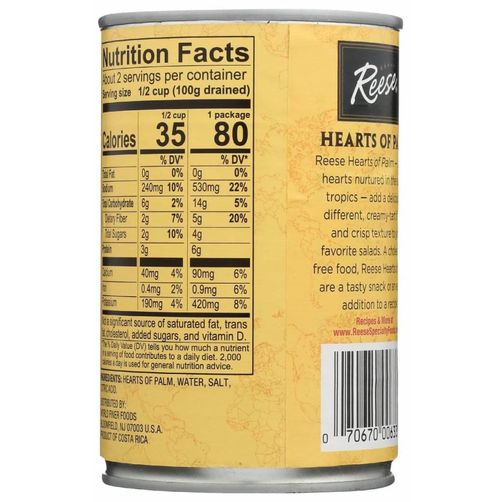 REESE Reese Hearts Of Palm Slcs & Chnks, 14 Oz