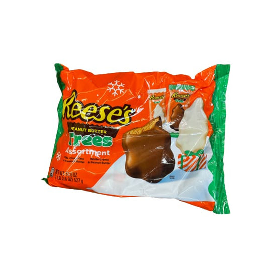 REESE’S Assorted Milk Chocolate White Creme Peanut Butter Trees Candy Christmas 18.6 oz Bag - REESE’S