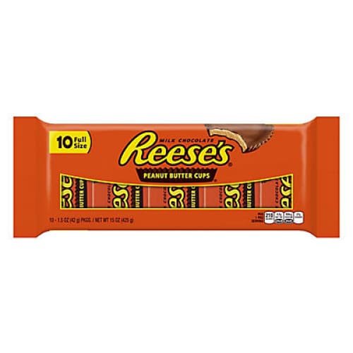 Reese’s Full Size Milk Chocolate Peanut Butter Cups 10 pk./1.5 oz. - Home/Grocery/Specialty Shops/Gaming Snacks/ - ShelHealth