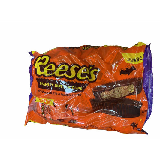 Reese's REESE'S, Milk Chocolate Peanut Butter Cups Snack Size Candy, Halloween, 19.5 oz, Jumbo Bag