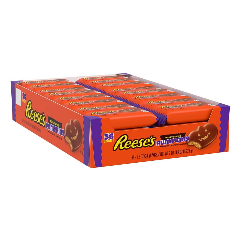REESE’S Milk Chocolate Peanut Butter Pumpkins Candy Bulk Halloween Packs (1.2 oz. 36 ct.) - Trick or Treat Yourself - ShelHealth