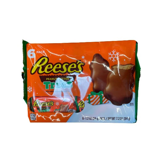 REESE’S Milk Chocolate Peanut Butter Trees Candy Christmas 1.2 oz Packs (6 Count) - REESE’S