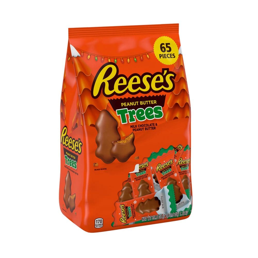 Reese’s Milk Chocolate Peanut Butter Trees Candy Christmas Bulk Bag (39.8 oz. 65 pc.) - Chocolate Candy - ShelHealth