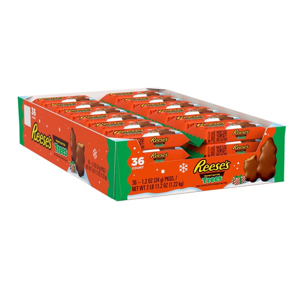 REESE’S Milk Chocolate Peanut Butter Trees Christmas Candy Packs (1.2 oz. 36 ct.) - Chocolate Candy - ShelHealth