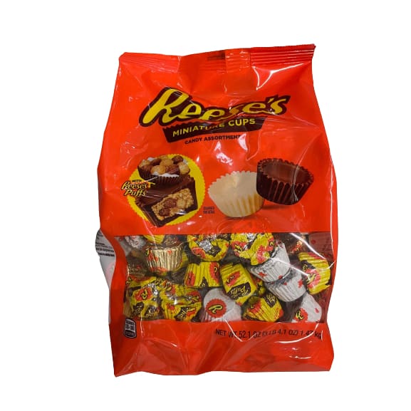 Reese’s Miniatures Milk Chocolate Dark Chocolate and White Creme Peanut Butter Cups 52.1 oz. - Reese’s