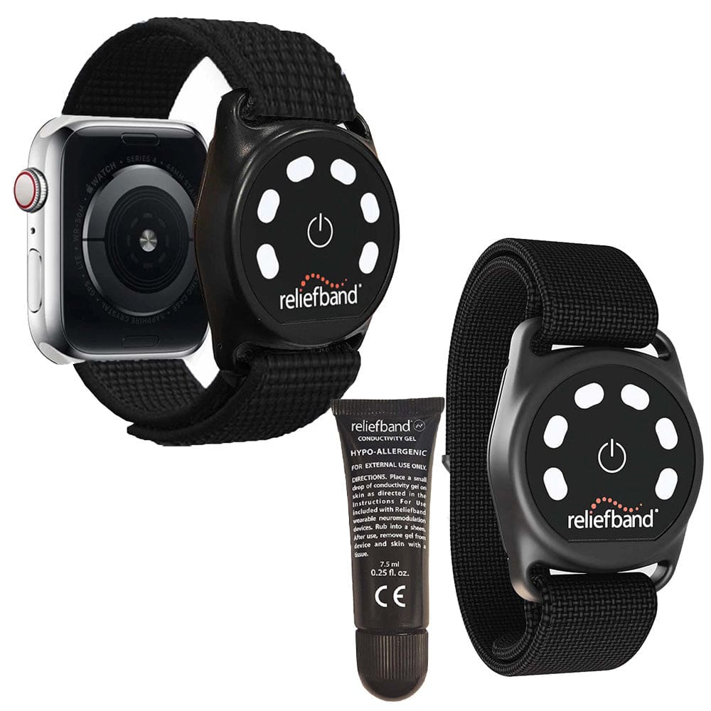 Reliefband Black Sport Apple Bundle - Size Regular - Marine Safety | Accessories - Reliefband