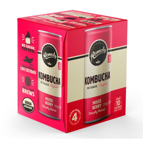 Remedy Mixed Berry Kombucha 6-4pk/11oz - Free Shipping Items/Bulk Organic Foods - Remedy
