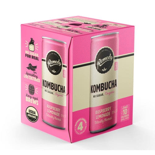 Remedy Raspberry Lemonade Kombucha 6-4pk/11oz - Free Shipping Items/Bulk Organic Foods - Remedy