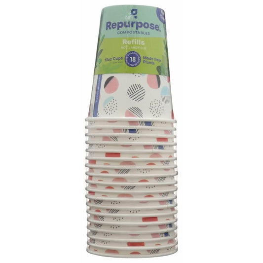 REPURPOSE Repurpose Cup Hot Stacks Comp 12Oz, 18 Pc