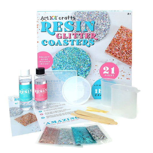 Resin Glitter Coasters Kit - Art & Craft Kits - Art 101 / Advantus