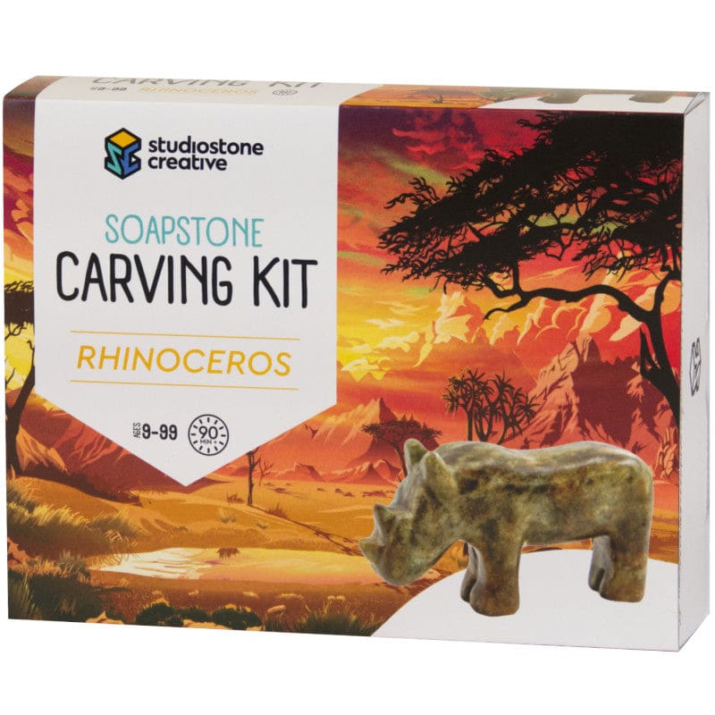 Rhino Soapstone Carving Kit - Art & Craft Kits - Studiostone Creative Inc