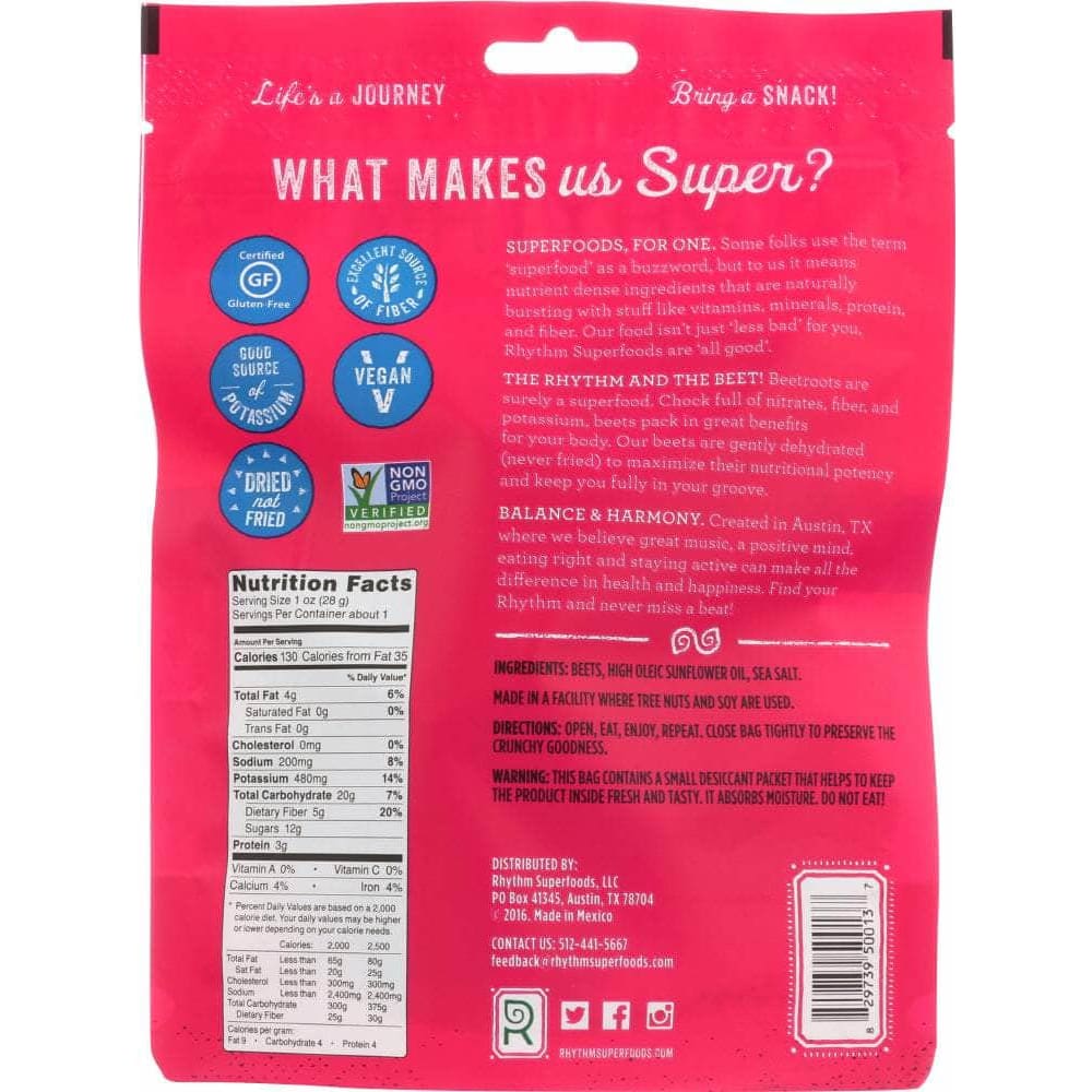 Rhythm Superfoods Rhythm Superfoods Sea Salt Beet Chips, 1.4 oz