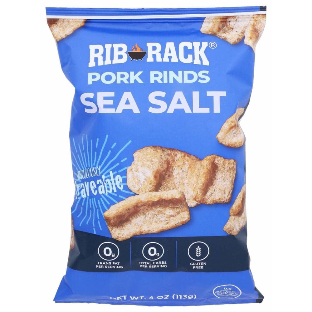 RIB RACK Grocery > Snacks > Chips RIB RACK: Sea Salt Pork Rinds, 4 oz