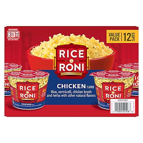 Rice-A-Roni Chicken Flavor Cups Value Pack 12 pk. - Home/Grocery/Pantry/Pasta Rice & Grains/ - Rice-A-Roni