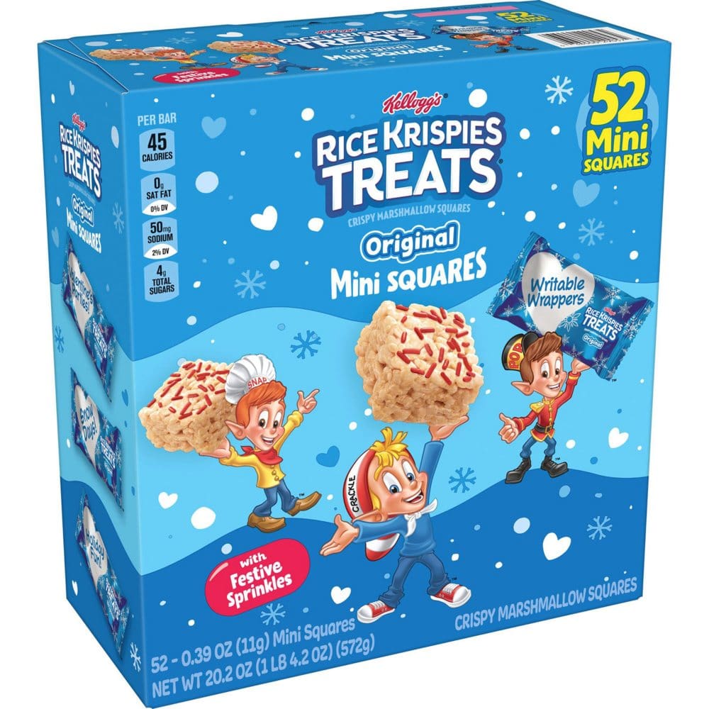 Rice Krispies Treats Mini Squares Winter Sprinkles (20.2 oz. 52 ct.) - New Items - ShelHealth
