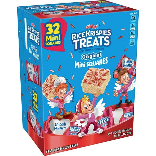 Rice Krispies Treats Original with Holiday Sprinkles Mini Marshmallow Snack Bars 12.4 oz 32 Count - Rice Krispies