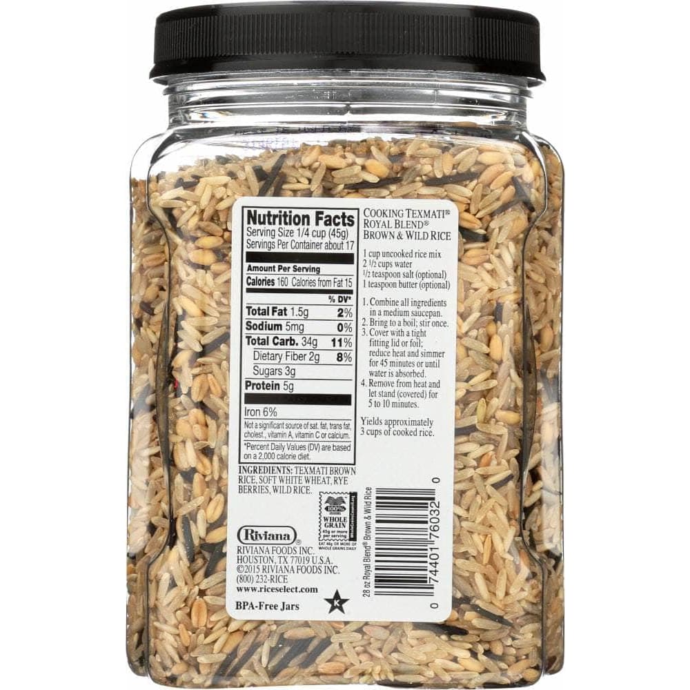 Riceselect Riceselect Royal Blend Whole Grain Texmati Brown and Wild Rice, 28 oz