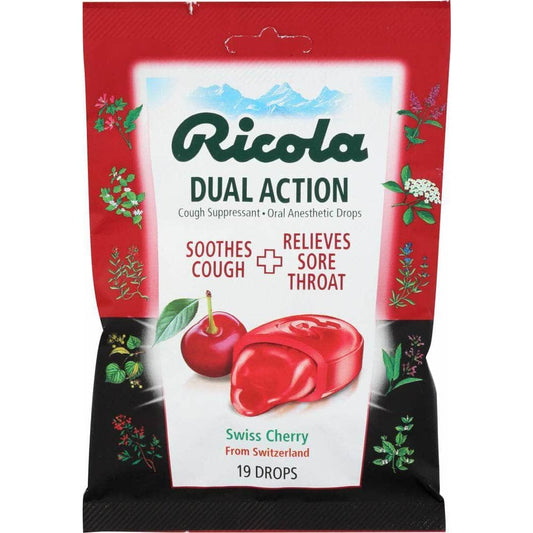 RICOLA Ricola Dual Action Swiss Cherry Drops, 19 Pc
