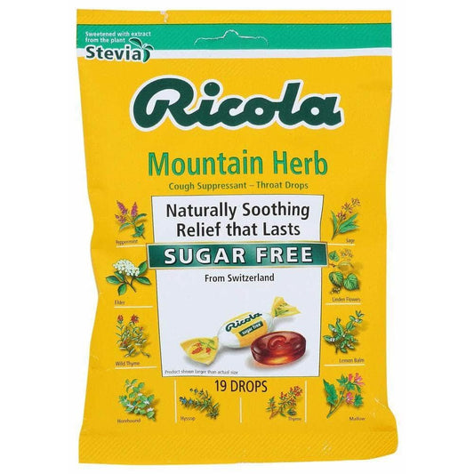 RICOLA Ricola Mountain Herb Cough Drops, 19 Pc