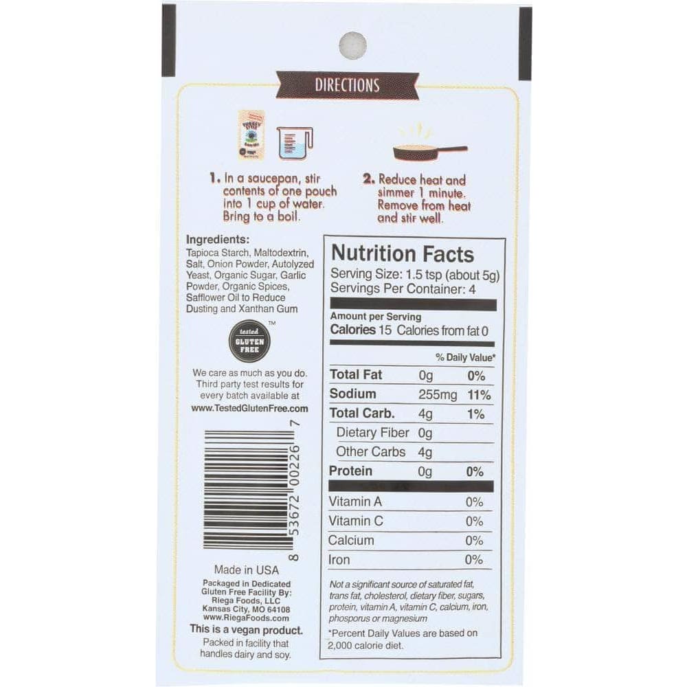 RIEGA Riega Foods Turkey Style Gravy Mix, 0.7 Oz