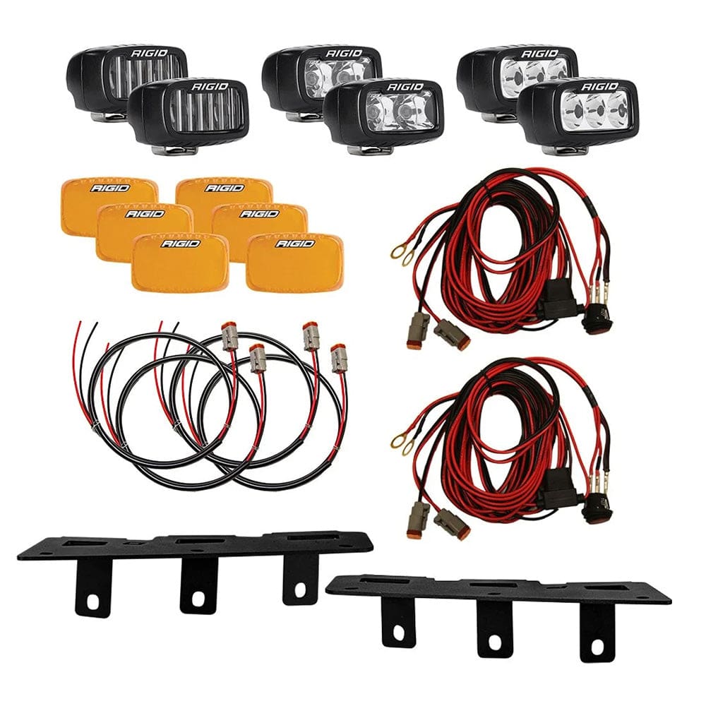 RIGID Industries 2021+ Bronco MOD Bumper Triple SR-M Fog Light Kit - Automotive/RV | Accessories,Automotive/RV | Lighting - RIGID Industries